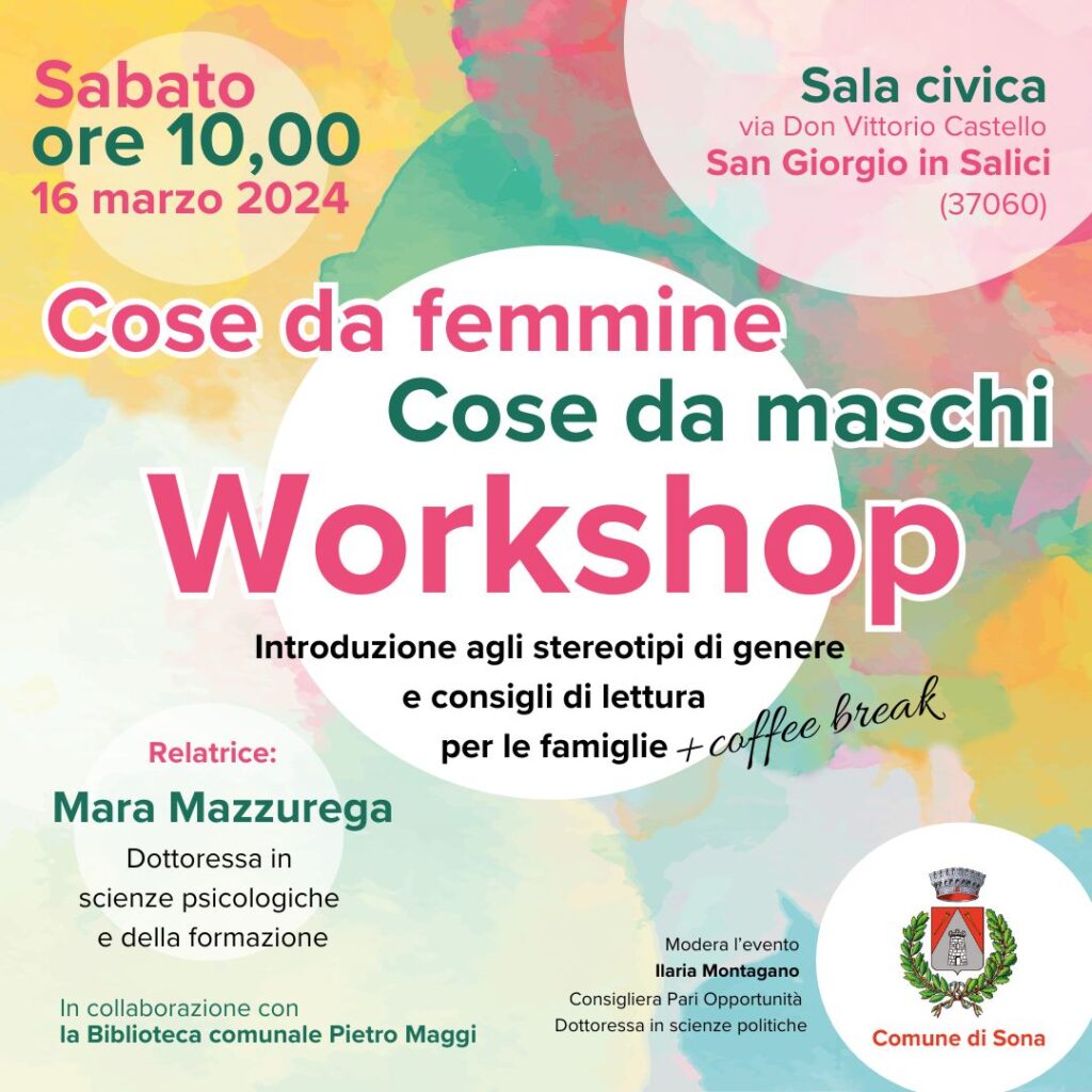 16 marzo 2024 workshop stereotipi di genere