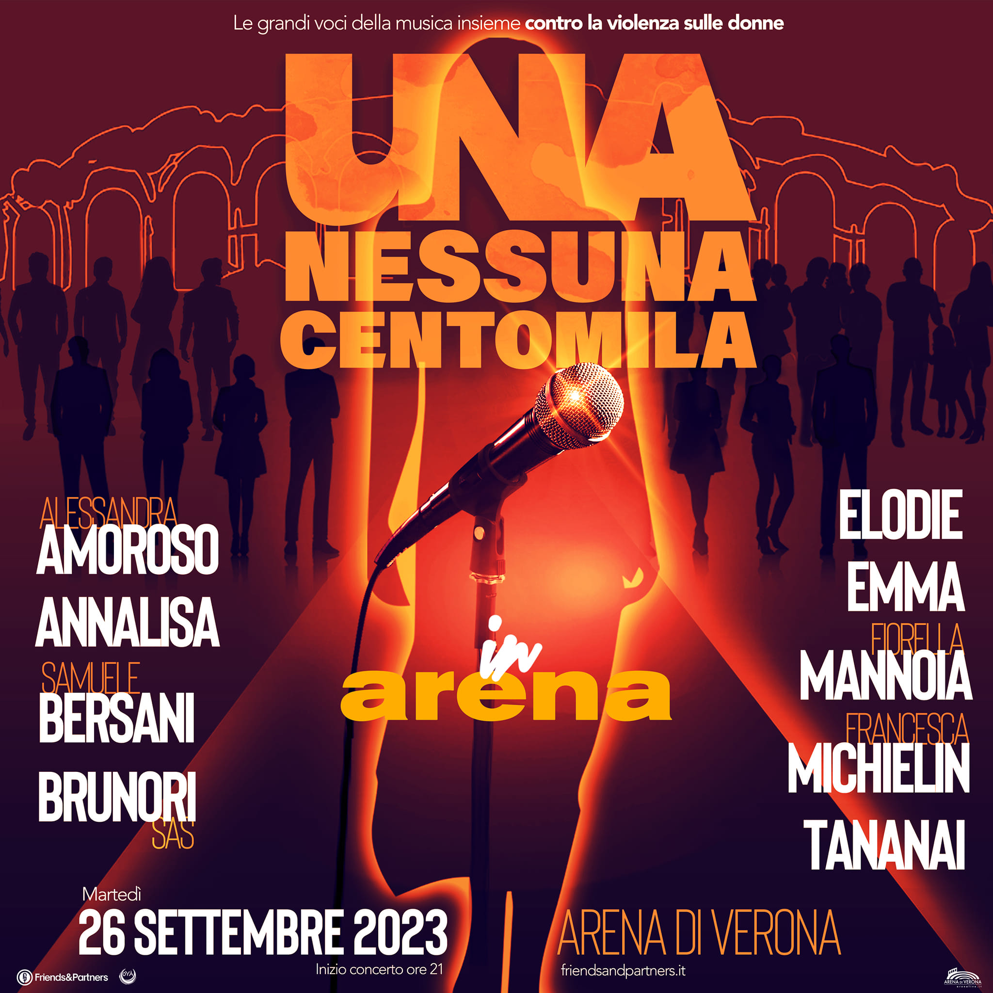 Una Nessuna Centomila torna all’Arena contro la violenza sulle donne 
