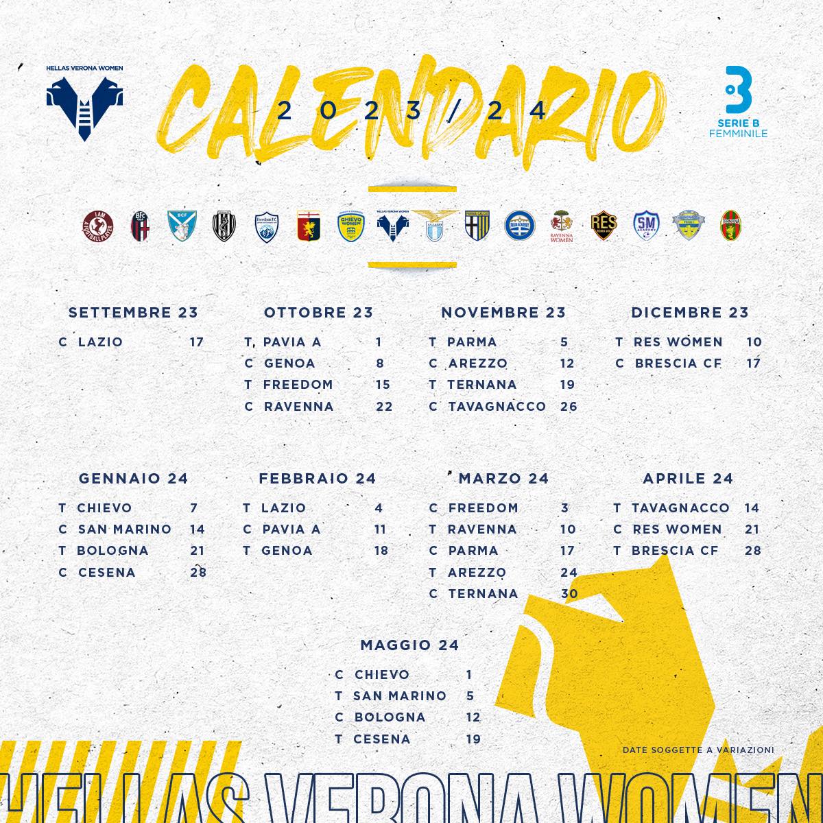 Calcio femminile: il 17 settembre parte la stagione 2023/24 di Chievo ed Hellas Women