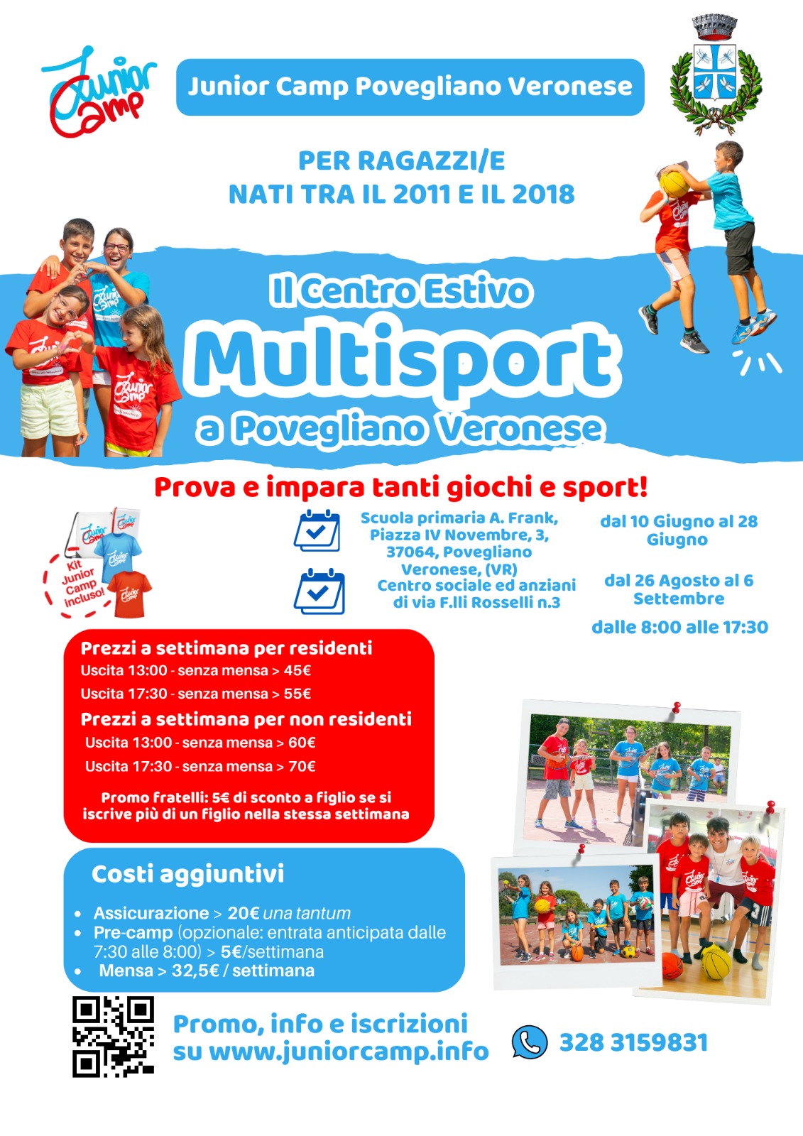 Povegliano, grest comunale 2024 in collaborazione con Junior Camp