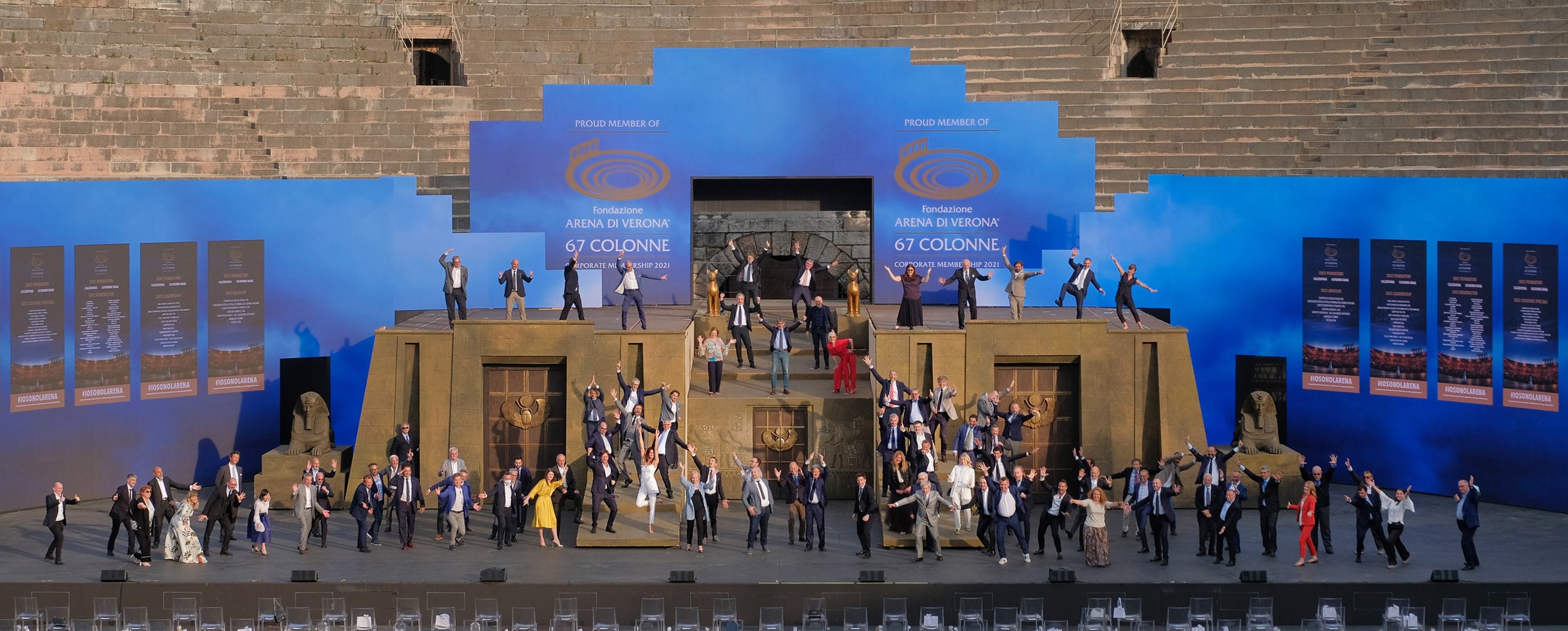 Le “67 Colonne per l’Arena di Verona” sono tornate a sostegno dell’istituzione culturale più amata della città