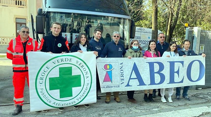 Lungo viaggio della speranza dell'Abeo verso la Moldavia: porterà a Verona per le cure quattro piccoli malati ucraini 1 Abeo volontari