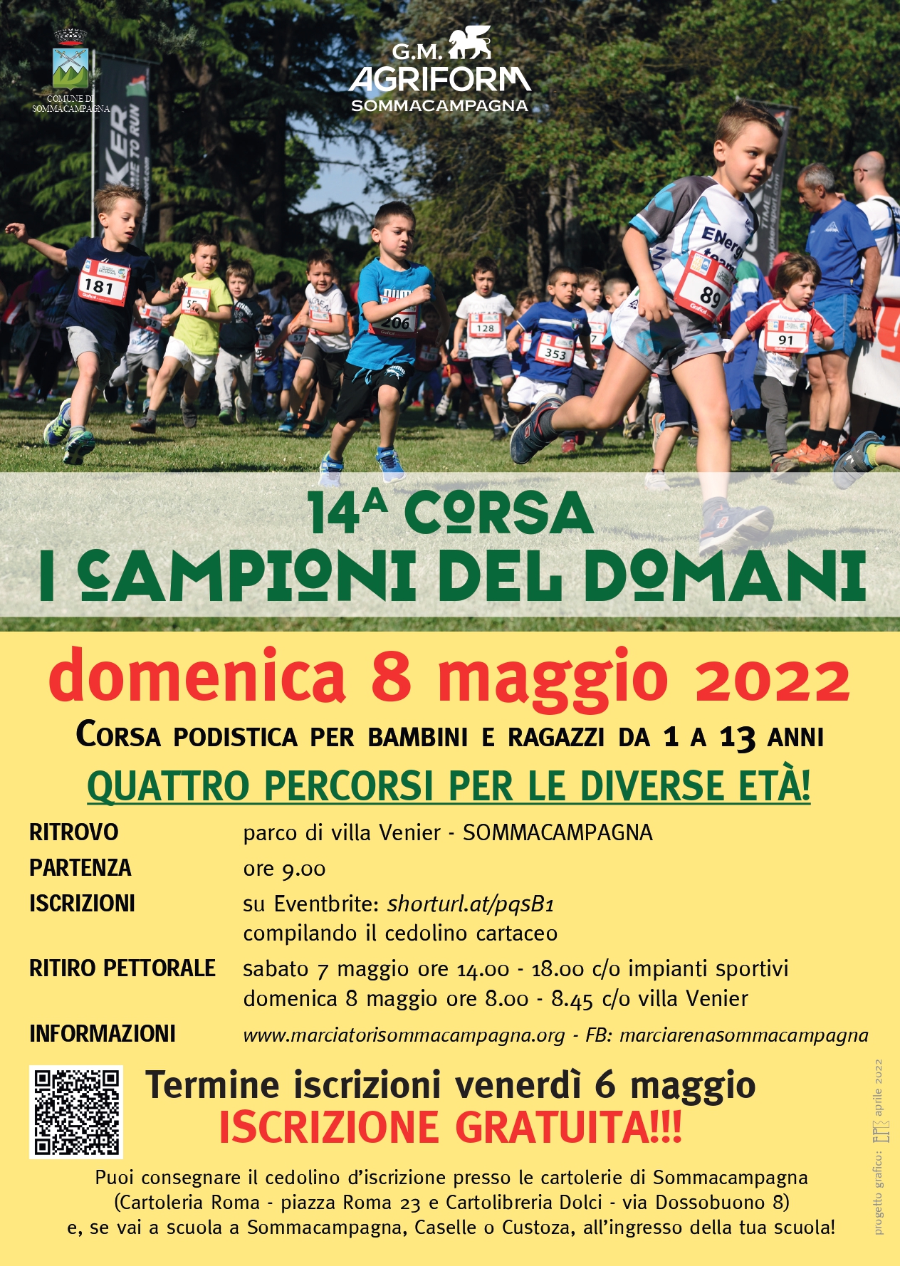 SOMMACAMPAGNA: DOMENICA AL VIA LA 44ª EDIZIONE DELLA MARCIARENA E LA 14ª CORSA DEI CAMPIONI DEL DOMANI