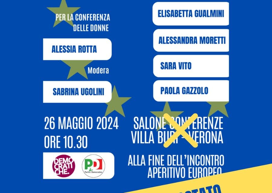 Elezioni europee, le donne del PD incontrano domenica le candidate progressiste