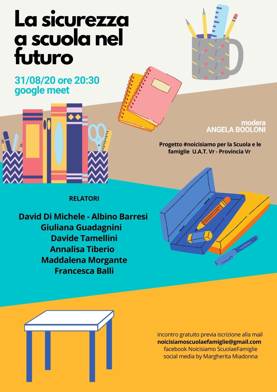 La scuola riparte, con quale sicurezza? webinar lunedì 31 agosto