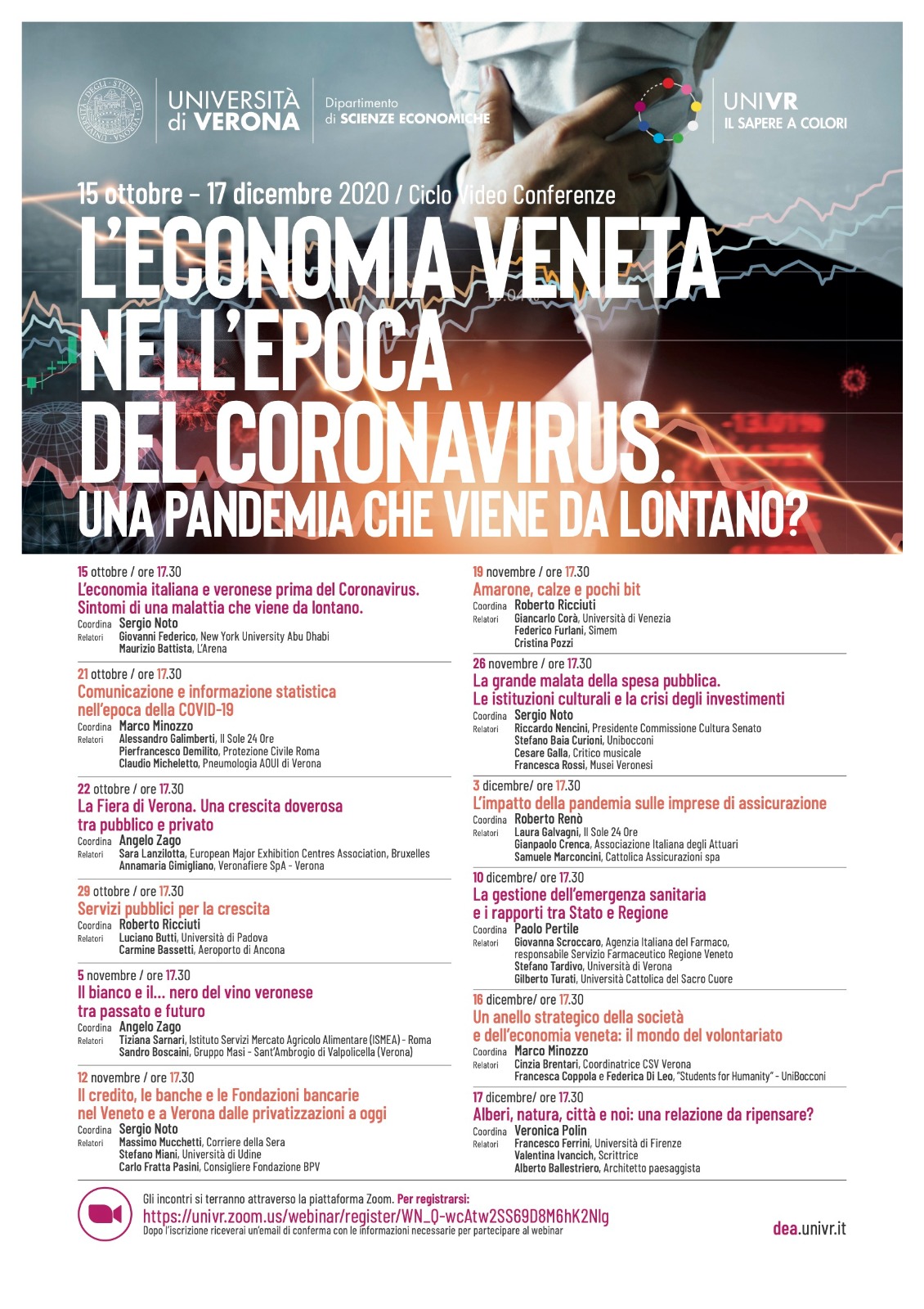 Economia e coronavirus, UniVerona si pone delle domande. E prova a elaborare uno scenario per la ripresa