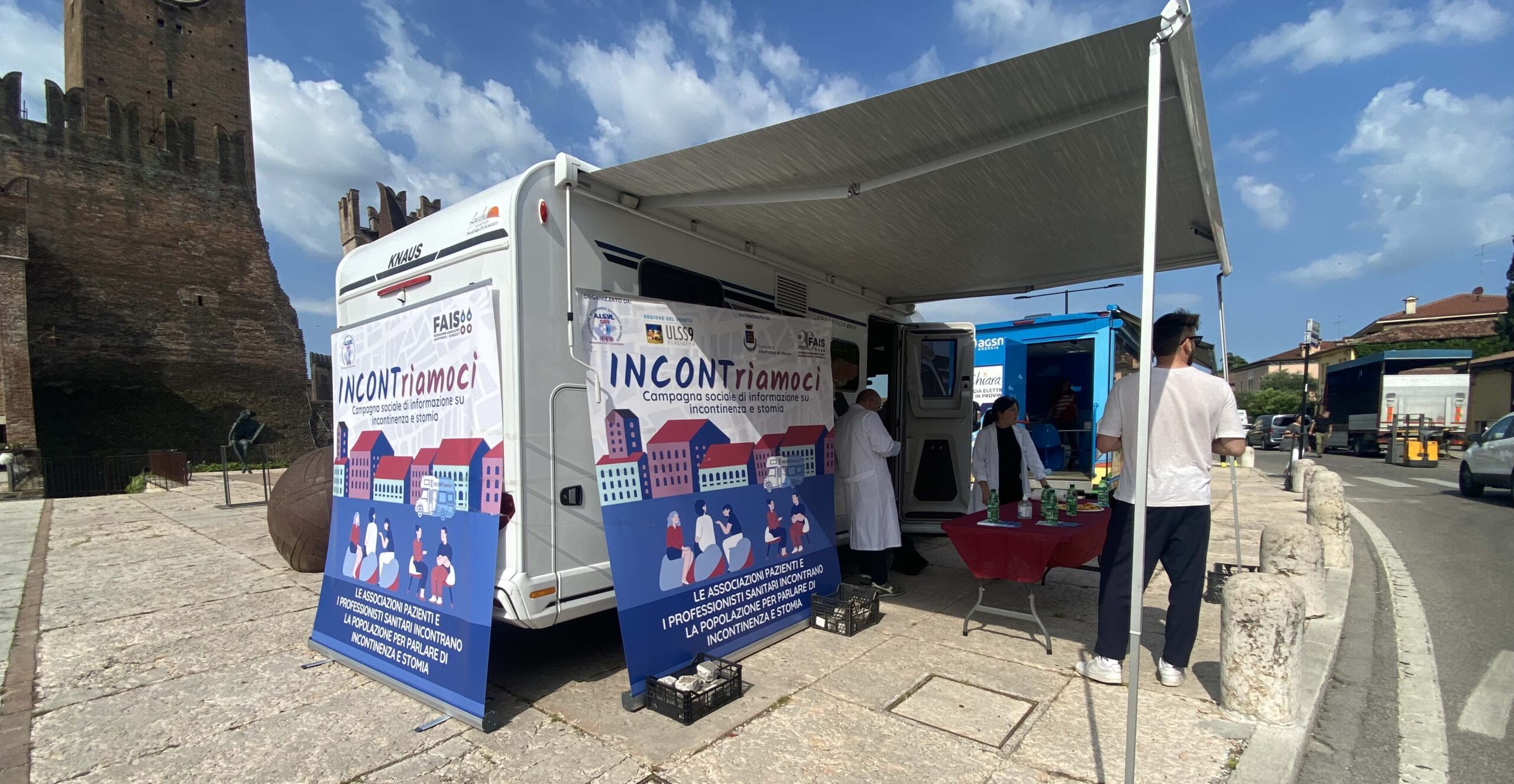“Incontriamoci in camper”: partito a Villafranca il tour veronese della campagna informativa sull’incontinenza