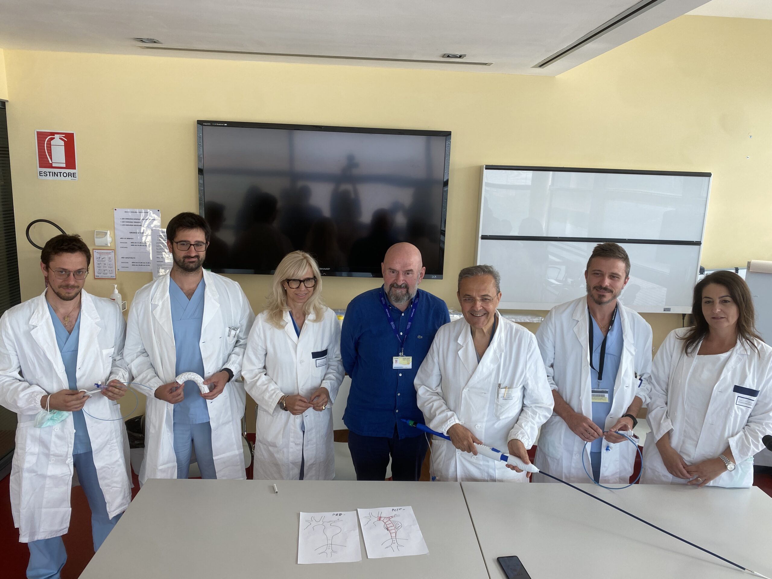 Chirurgia vascolare. Endoprotesi aortica. Primo intervento mini-invasivo in Veneto per la cura dell’aneurisma 