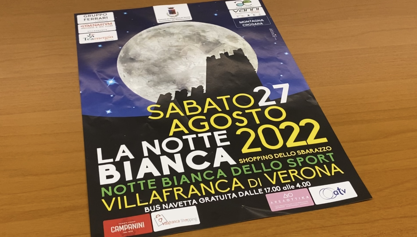 Sabato 27 agosto a Villafranca sarà Notte Bianca. Spettacoli e divertimenti gratis per tutti
