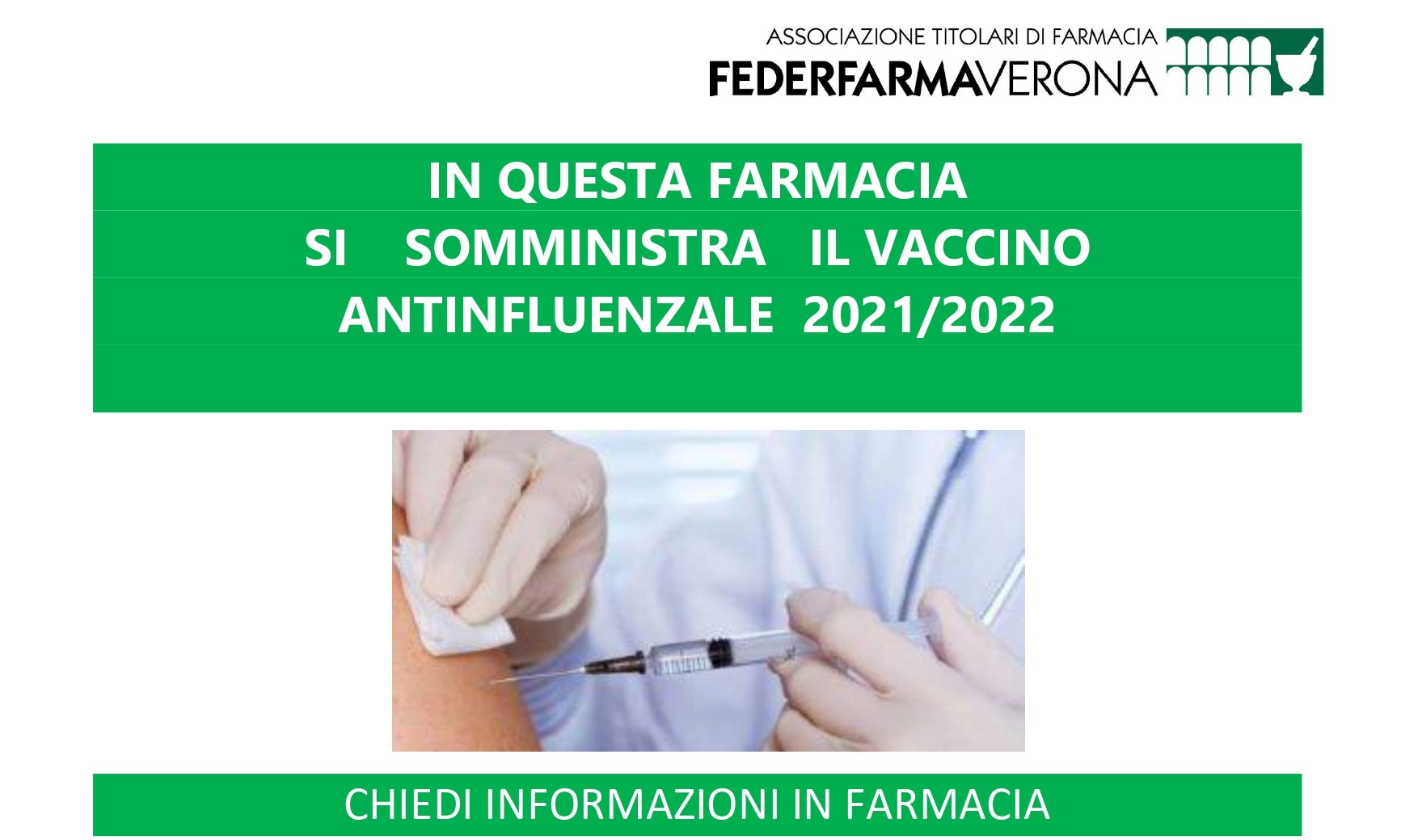 Le farmacie da domani effettuano le vaccinazioni contro l’influenza di stagione