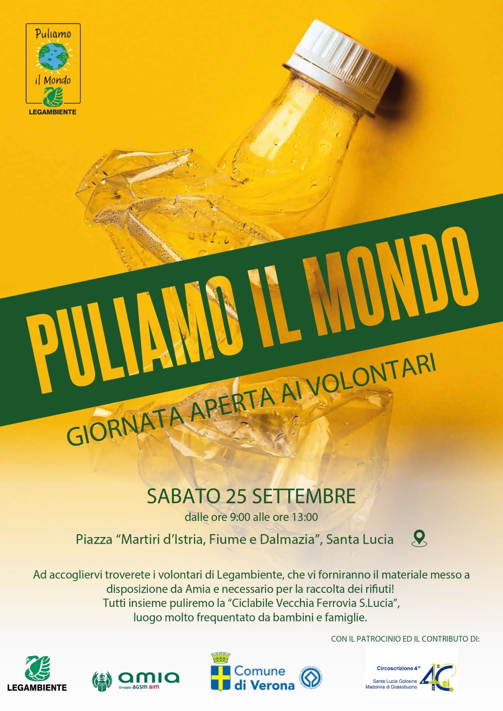 “Puliamo il Mondo 2021”, queste le iniziative a Verona e in Provincia per il fine settimana
