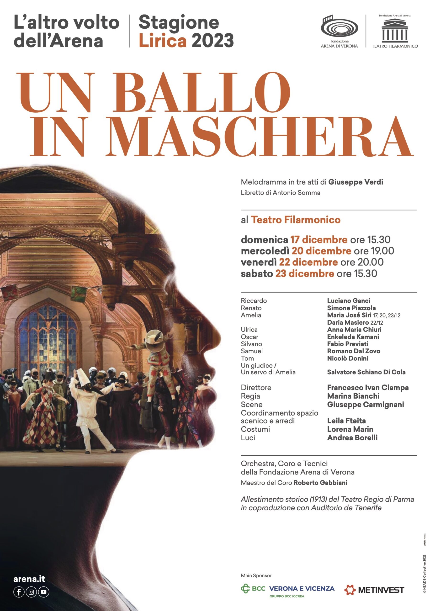 Dopo 21 anni torna Il Ballo in maschera di Verdi al Filarmonico 1 ballo