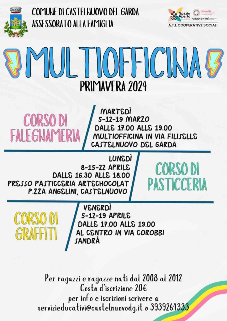 Castelnuovo del Garda. A Primavera riparte la multiofficina 1 castelnuovo
