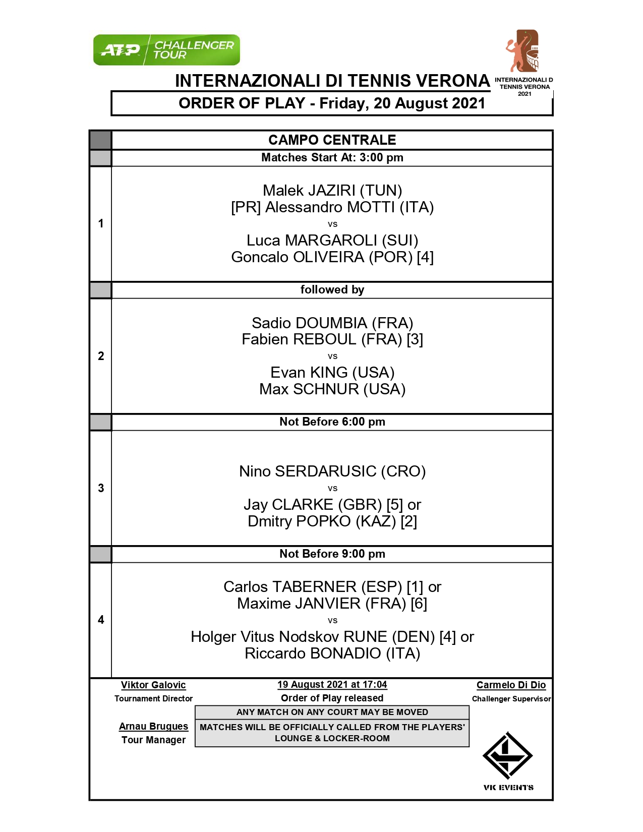 Internazionali di tennis. Cominciano le semifinali del torneo