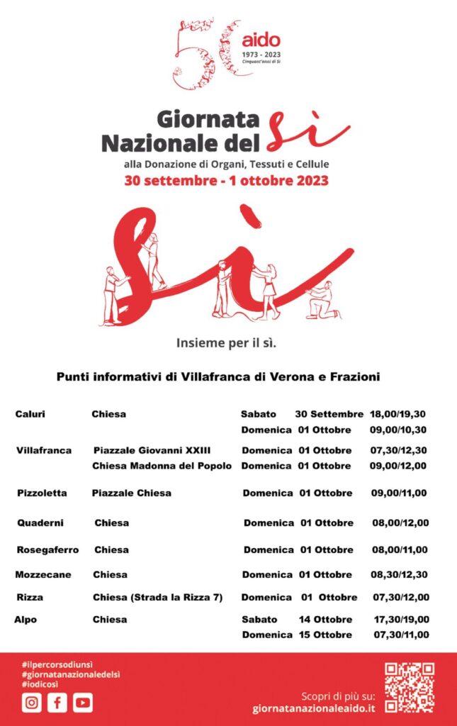 La Giornata del Si 2023. Villafranca abbraccia la cultura della donazione 3 villafranca