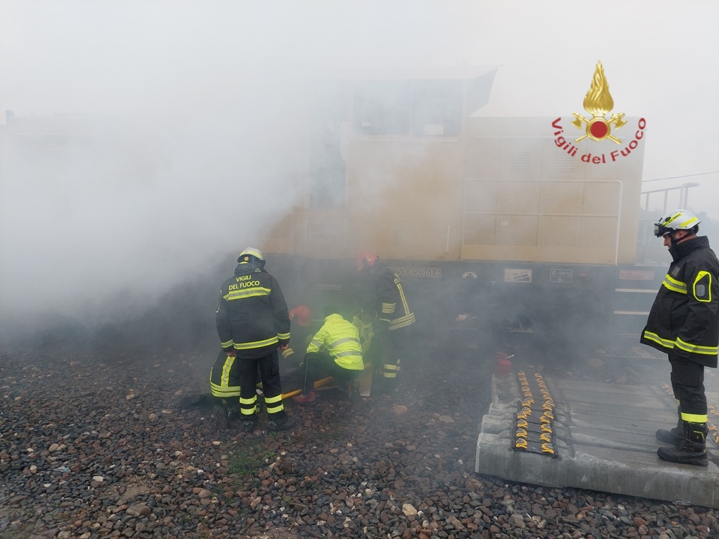 Vigili del fuoco e RFI: esercitazione sulla TAV a Sommacampagna