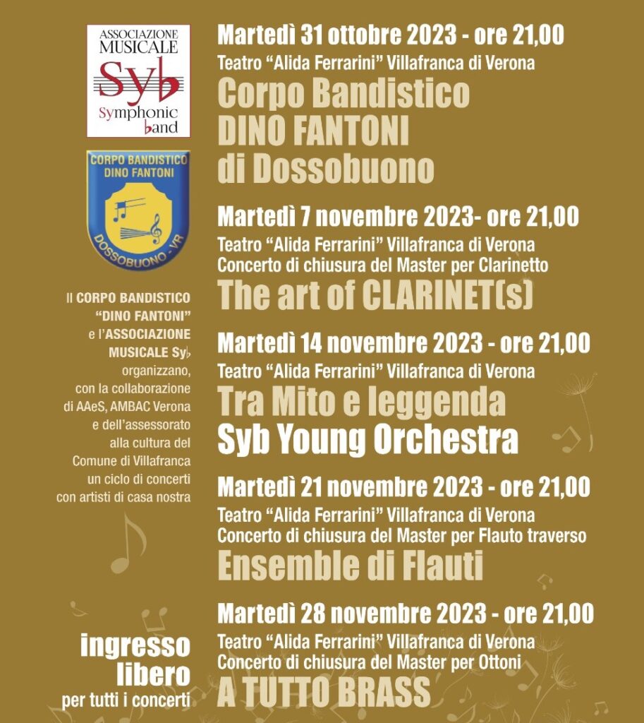 Villafranca. Al via la stagione artistica in Sala Alida Ferrarini. S’inizia questa sera con il Corpo Bandistico Dino Fantoni 1 villafranca