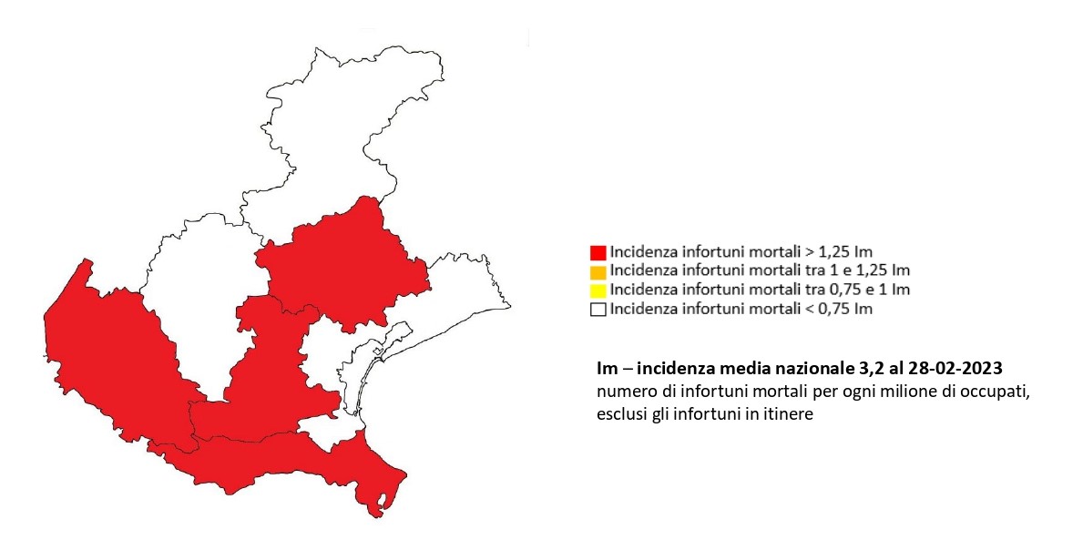 Infortuni sul lavoro, 12 vittime in Veneto da inizio 2023. Verona maglia nera per sinistri denunciati
