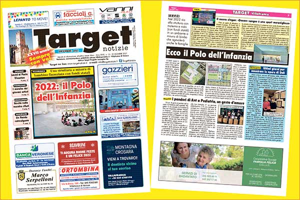 E’ in distribuzione il n.10 di Target Notizie. Scaricalo qui