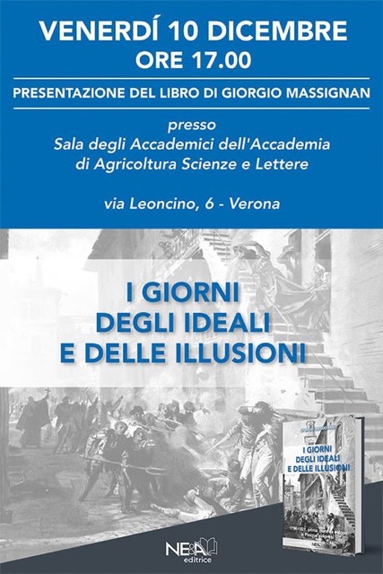 Massignan presenta il suo romanzo “I giorni degli ideali e delle illusioni”
