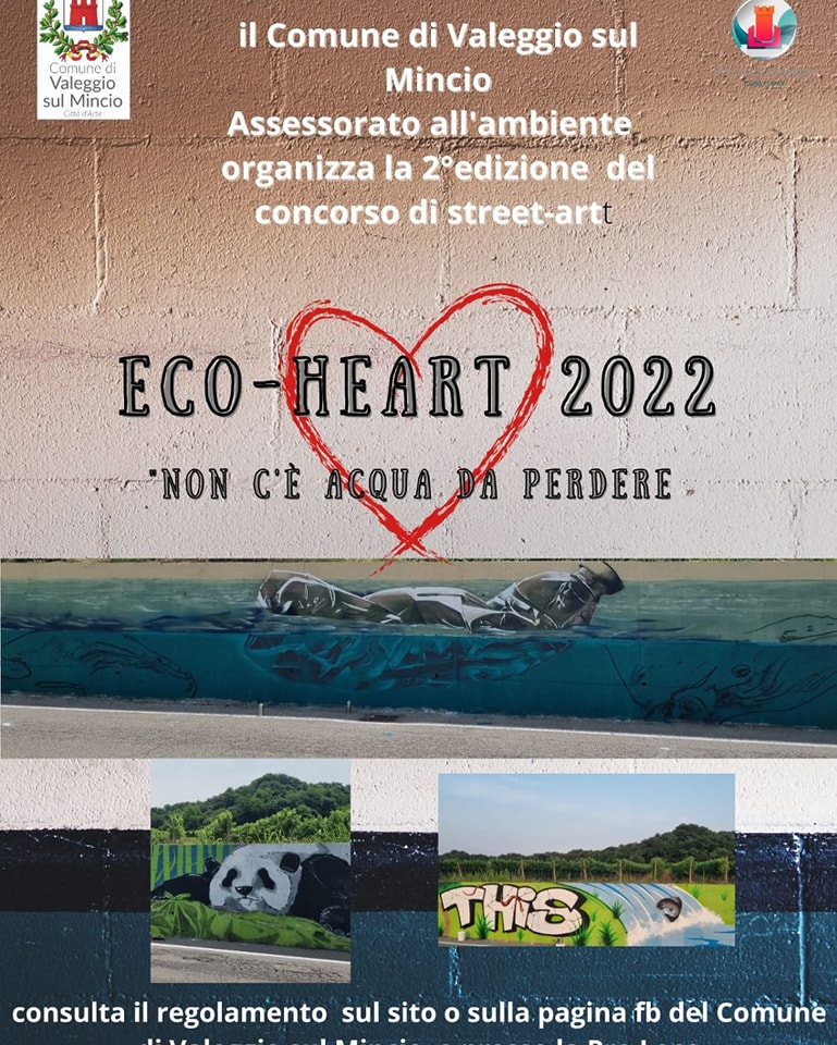 Valeggio. 2^ edizione di Eco-Heart 2022 ‘Non c’è acqua da perdere’. Concorso di street art