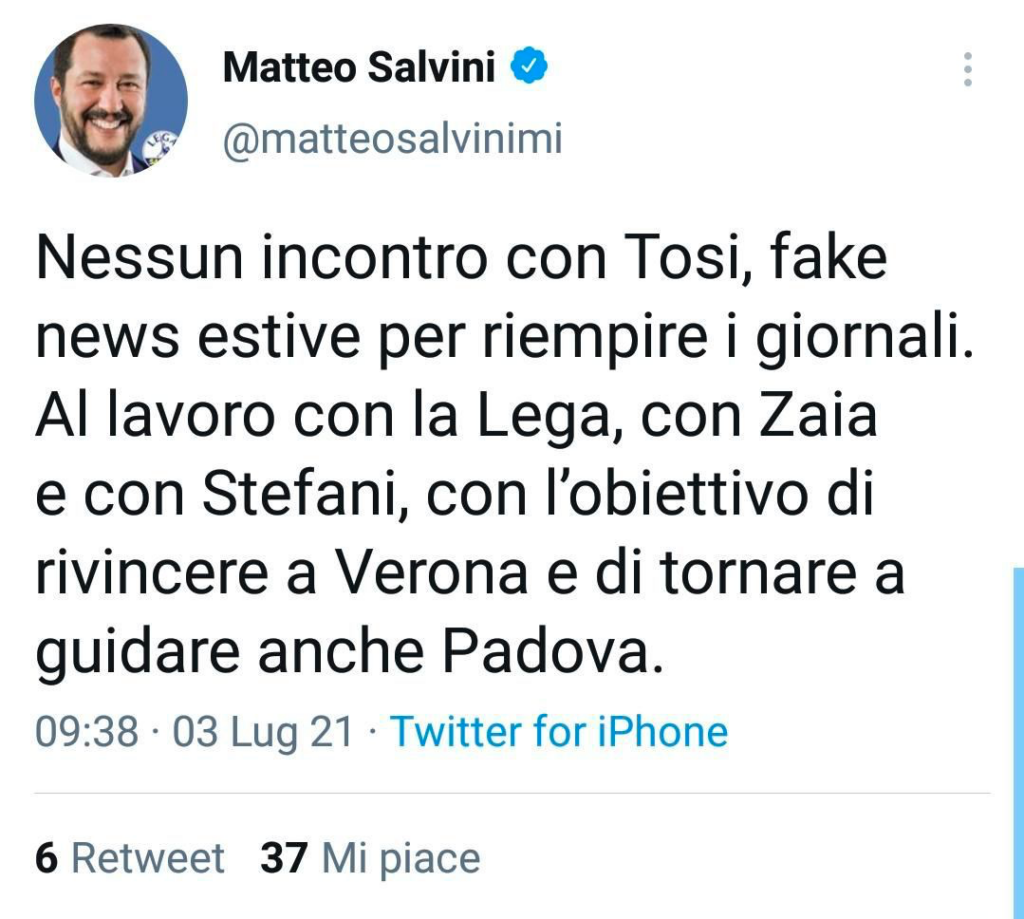 Salvini: nessun incontro con Tosi 1 image 20