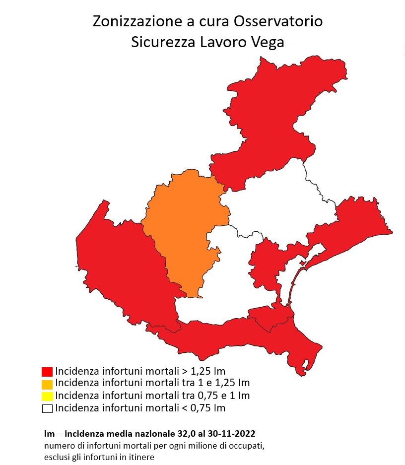 Morti sul lavoro, Veneto seconda in Italia. Verona prima nella nostra regione