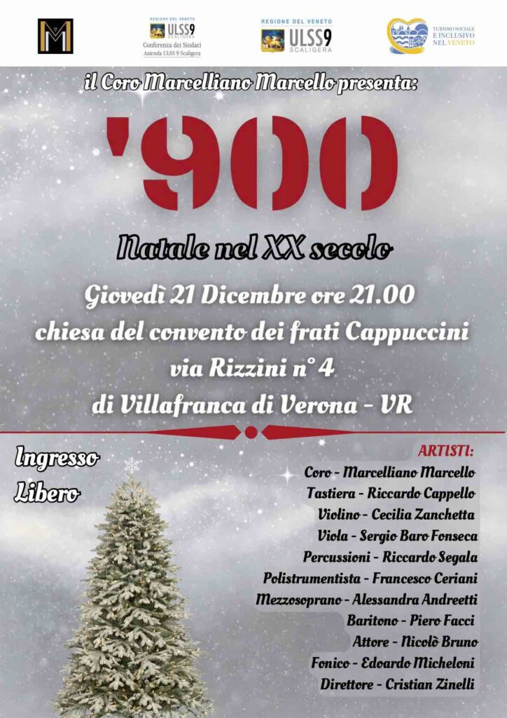 Inclusione sociale: concerto di Natale del coro Marcelliano Marcello a Villafranca 1 concerto