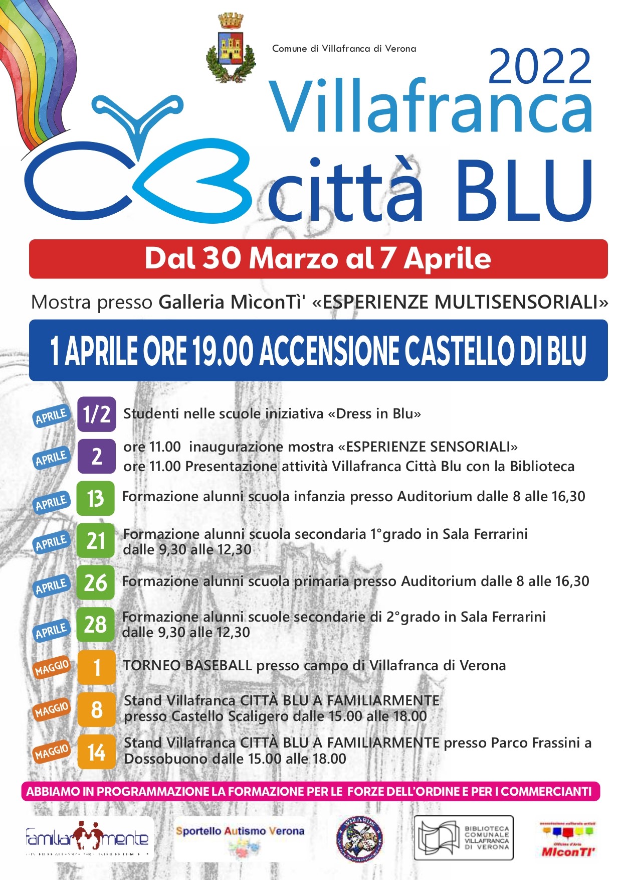 Villafranca “in blu” , una risposta della città al problema dell’autismo: ecco tutte le iniziative