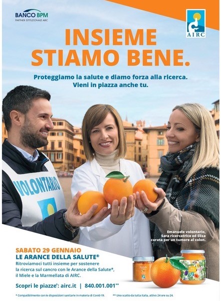 Sabato e domenica tornano le arance della salute per battere il cancro: ecco dove trovarle