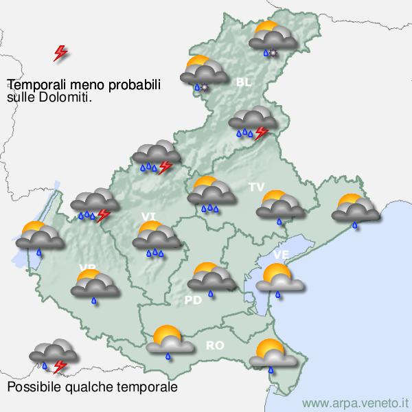 Meteo, attenzione ai temporali fra questa sera e domenica