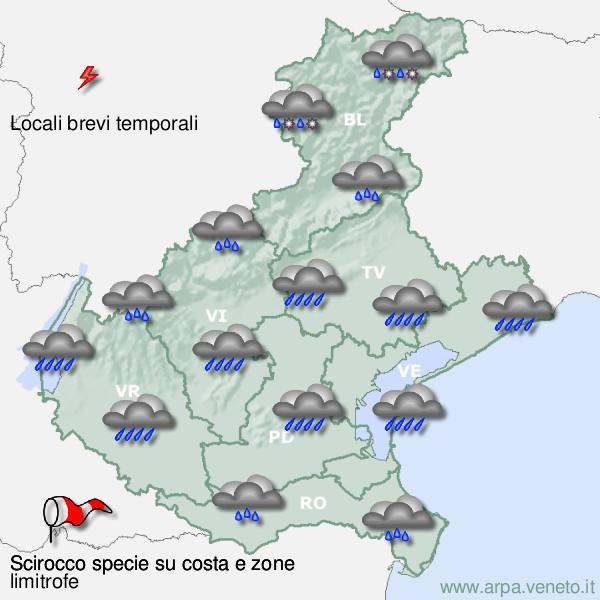 Meteo, allerta gialla per la provincia di Verona