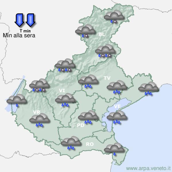 Meteo del Veneto, domani stato di attenzione idrogeologica 1 meteop2
