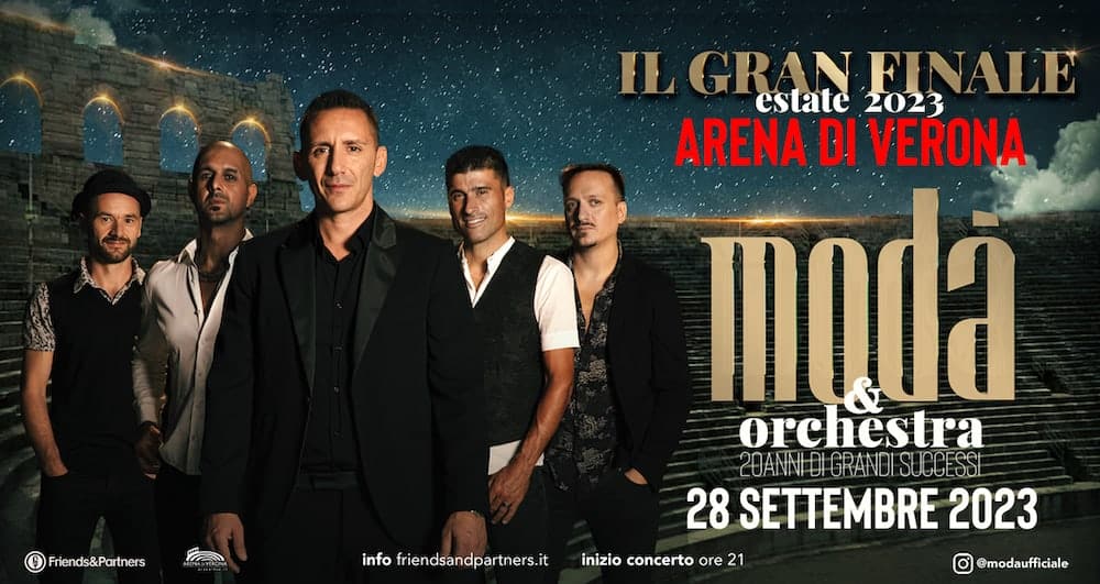 Stasera i Modà all’Arena per il gran finale del tour 2023 1 moda e orchestra arena