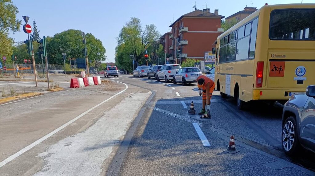 Cantieri filovia. Modifiche alla segnaletica e nuove corsie in direzione stazione 1 modifiche str