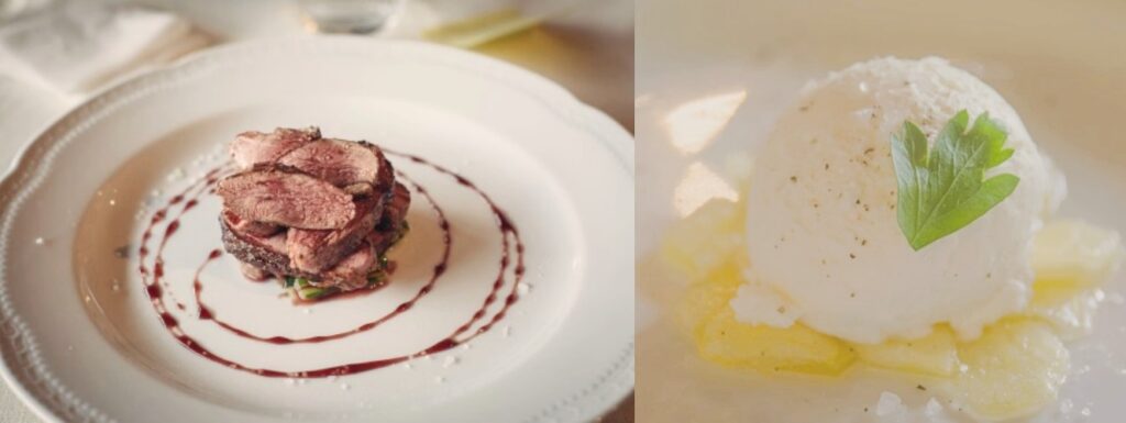 petto d anatra con salsa side