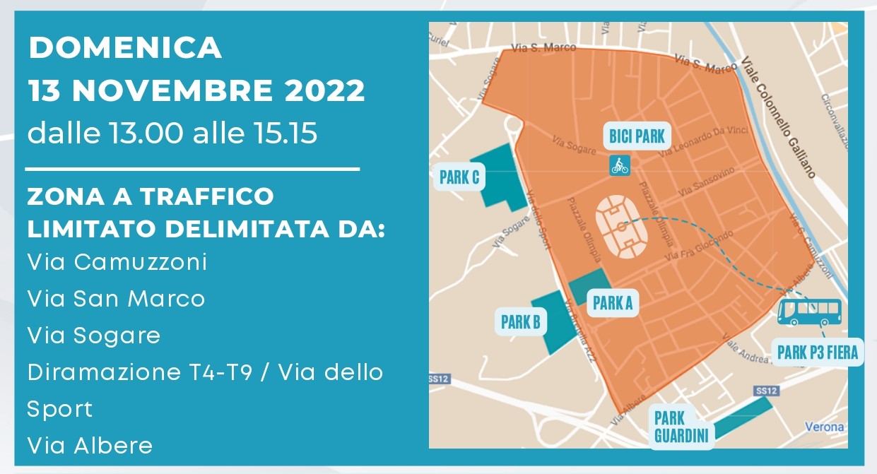 Al Bentegodi in bicicletta, domenica torna la ZTL anti-vandali del parcheggio