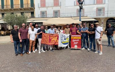Gazebo della Lega in difesa della legge sull’Autonomia