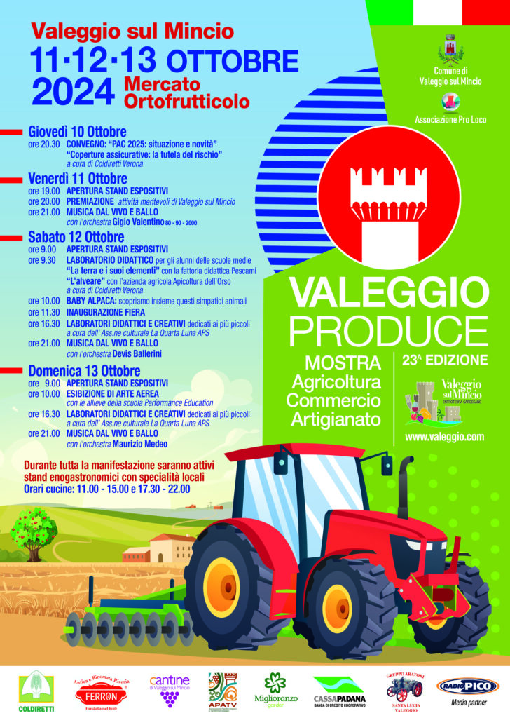 La 23ª edizione di Valeggio Produce torna dall’11-13 ottobre al Mercato Ortofrutticolo 1 Valeggio Produce
