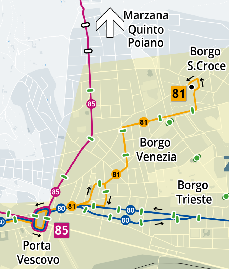 ATV, da lunedì 7 ottobre in vigore variazioni degli orari su 140 corse dei bus in città e provincia 2 Modifiche linee 81 85 1