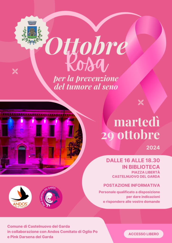 Castelnuovo si tinge di rosa per la prevenzione: punto informativo e supporto alle donne in biblioteca 1 ottobre rosa 2024