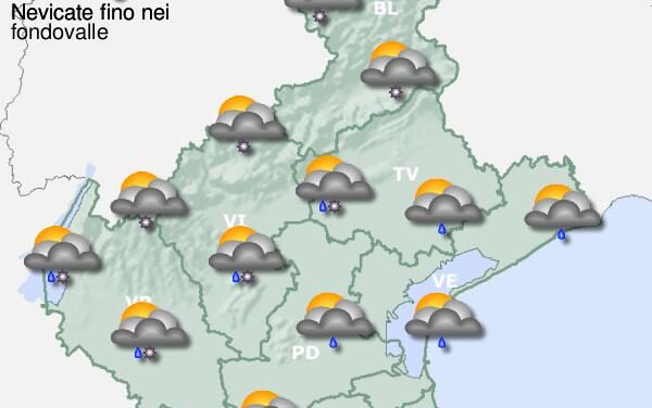 Meteo, depressione in arrivo dalla Scandinavia. Prime nevicate dalla sera di giovedì