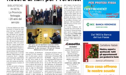 In Cassetta, è in distribuzione il numero di dicembre dell’edizione di San Giovanni Lupatoto
