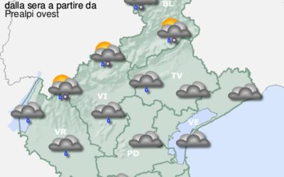 Meteo, arriva il maltempo in Veneto. Attenzione al forte vento, nevicate anche a quote basse