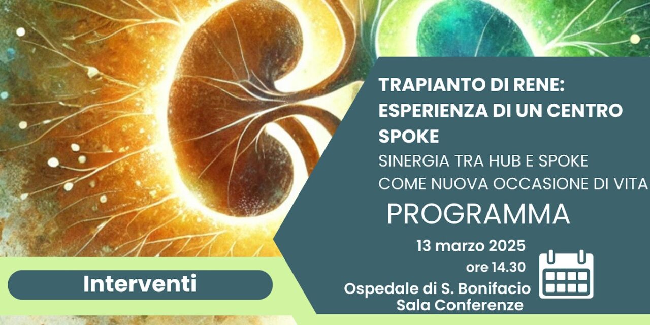 Trapianto del rene: congresso il 13 marzo all’Ospedale di San Bonifacio