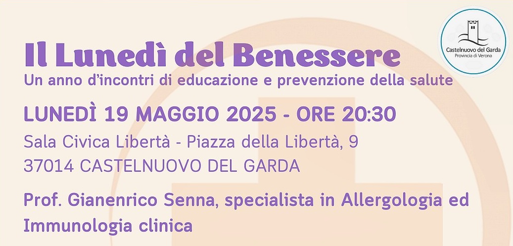 Castelnuovo, prosegue il ciclo “I Lunedì del Benessere”. Il 19 maggio si parla di allergie