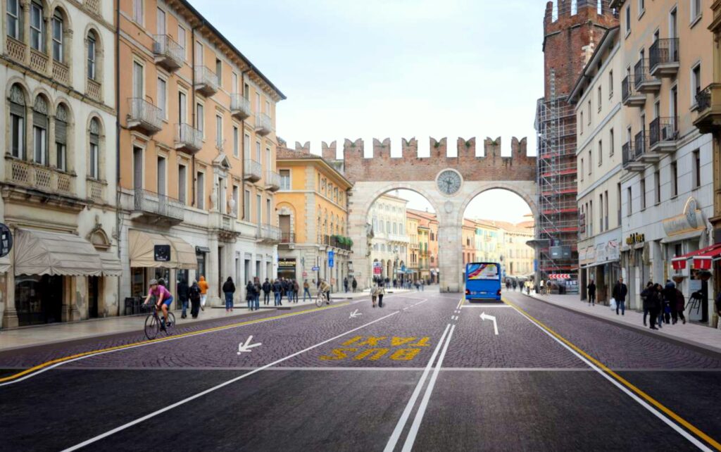 ...e questo il tratto finale verso Piazza Bra