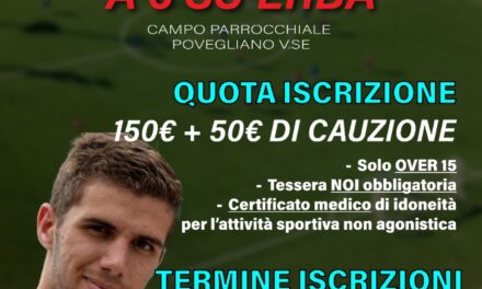 Povegliano: questa sera al campetto parrocchiale parte il 9° Memorial Gianmaria Tinazzi