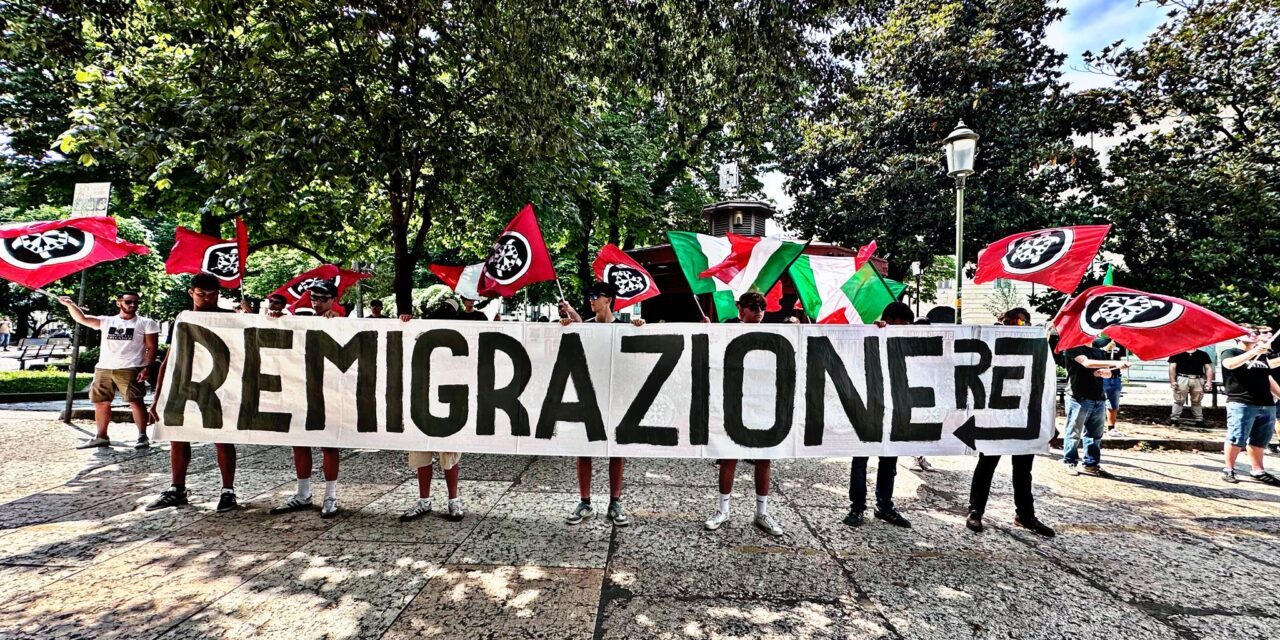 Presidio di CasaPound in Pradaval per la remigrazione