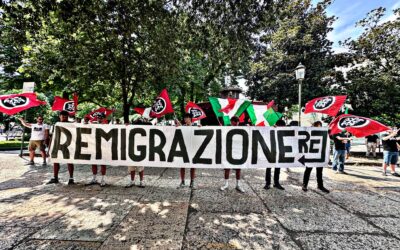 Presidio di CasaPound in Pradaval per la remigrazione